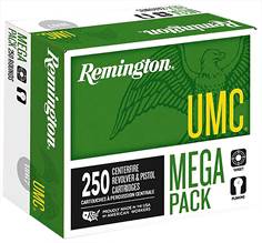 Remington Ammunition 23731 UMC Mega Pack 38 Special 130 gr Full Metal Jacket (FMJ) 250 Per Box/4 Cs